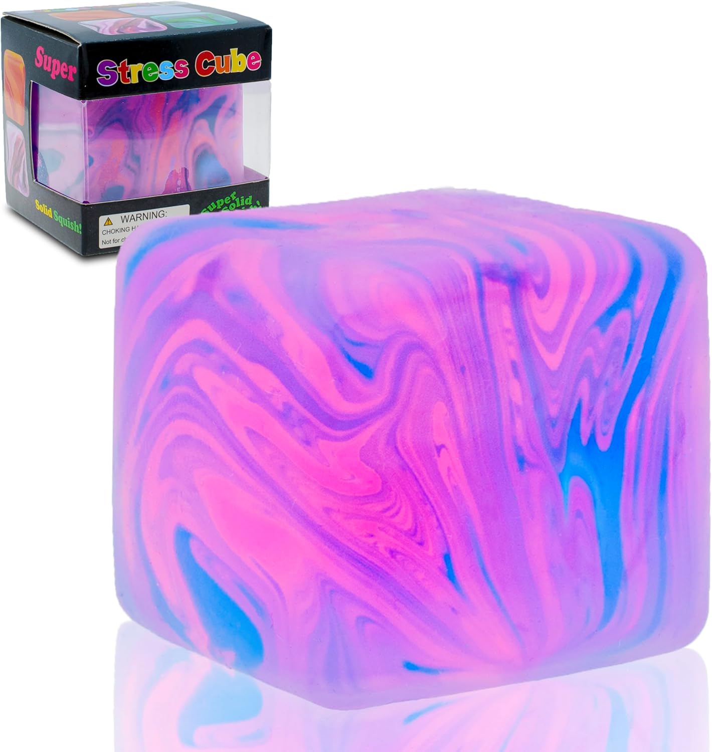 Squishy Sensory Fidget Toys Stress Cube. Gel Filled Stretchy Stress Balls for Kids Adults. Soft Ice Cube Sugar Ball for Boys Girls. Slow Rising Squishies Squeeze Balls Anxiety Relief for Autism. Gifts - Image 3